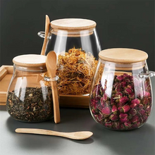 Load image into Gallery viewer, Premium Glass Airtight Canister with Sealed Lid for Kitchen Storage