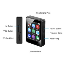 Load image into Gallery viewer, Portable Bluetooth MP3 Player with HiFi Stereo, Mini MP4 Video Playback, LED Screen and Voice Recording