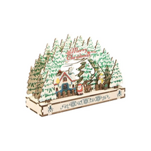 Load image into Gallery viewer, Santa Claus Wooden Christmas Ornament Decorative Village House Handmade Holiday Craft