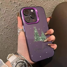 Load image into Gallery viewer, Festive Christmas Tree Autumn Laser Phone Case For iPhone