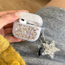 Load image into Gallery viewer, Glitter Sequins Bling Protective Case for AirPods with Keychain