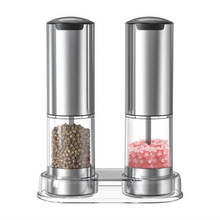 Load image into Gallery viewer, Electric Salt and Pepper Grinder Set with Adjustable Coarseness and LED Light