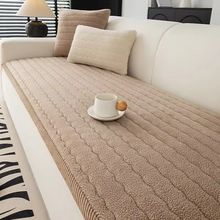 Load image into Gallery viewer, Plush Couch Cover Thick Soft Microfiber Non-Slip