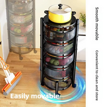 Load image into Gallery viewer, 360° Rotating Multi-Layer Kitchen Round Storage Rack
