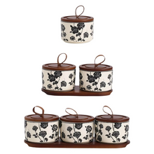 Load image into Gallery viewer, Ceramic Food Storage Jar for Kitchen, Decorative Canister for Tea, Coffee, or Snacks