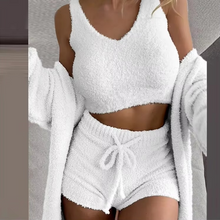Load image into Gallery viewer, Women's Cozy Winter Pajama Set with Long Sleeve Crop Top and Pants