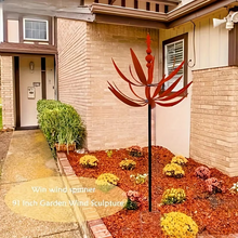 Load image into Gallery viewer, Metal Wind Spinner – Dual Motion Garden Kinetic Sculpture