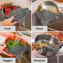 Load image into Gallery viewer, Adjustable Clip On Pot Strainer for Pots Pans and Bowls