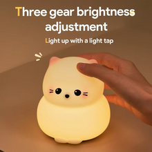 Load image into Gallery viewer, Rechargeable Silicone Cat Night Light - Soft Touch Mood Lamp