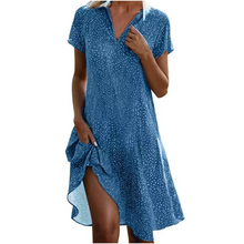 Load image into Gallery viewer, Elegant Polka Dot Midi Shirt Dress for Women