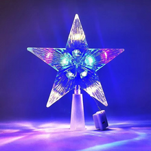 Load image into Gallery viewer, Christmas Tree Top Star Light LED Glowing Tree Topper 6 inch