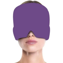 Load image into Gallery viewer, Therapeutic Gel Cooling Cap Hot & Cold Head Wrap with Eye Mask