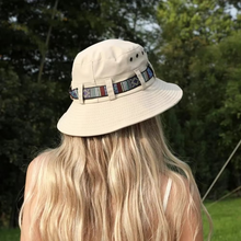 Load image into Gallery viewer, Striped Boho-Style Summer Sun Hat - Unisex Wide Brim Outdoor Cap