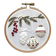 Load image into Gallery viewer, Christmas Embroidery Starter Kit, DIY Cross Stitch Set with Holiday Patterns
