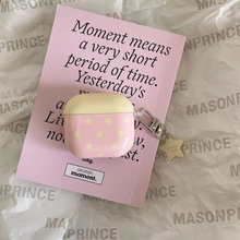 Load image into Gallery viewer, Korean Style Pink and Yellow Star Earphone Case with Charm Pendant