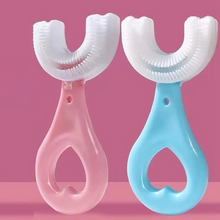 Load image into Gallery viewer, U Shaped Kids Toothbrush Set for Easy Toddler Oral Cleaning
