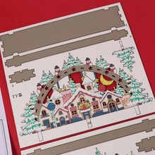 Load image into Gallery viewer, Santa Claus Wooden Christmas Ornament Decorative Village House Handmade Holiday Craft