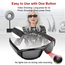 Load image into Gallery viewer, 1080P HD Wearable Sunglasses Camera with Video Recorder for Outdoor Surveillance