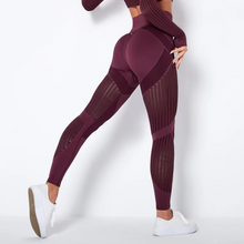 Load image into Gallery viewer, Seamless High Waisted Hollow Fitness Leggings for Women