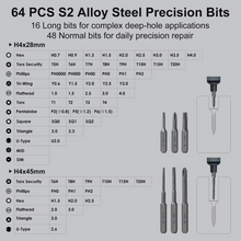 Load image into Gallery viewer, Mini Electric Precision Screwdriver Set with 64 Magnetic Bits and LED Lighting