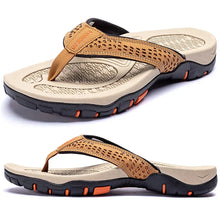 Load image into Gallery viewer, Mens Athletic Flip Flops with Contoured Footbed and Rubber Grip Sole