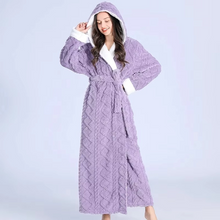 Load image into Gallery viewer, Plush Long Hooded Robe Soft Breathable Fabric
