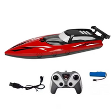 Load image into Gallery viewer, Remote Control Speed Boat with LED Lights for Kids – 2.4G RC Toy for Pools and Lakes