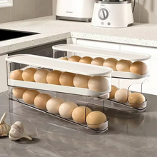 Load image into Gallery viewer, Automatic Rolling Egg Organizer for Refrigerator, Two-Tier Egg Storage Container