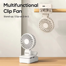 Load image into Gallery viewer, Portable Rechargeable Clip Fan with Type C Charging and 3 Speed Settings for Personal Cooling