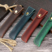 Load image into Gallery viewer, Genuine Leather Pencil Case, Travel Pen Sleeve for Journals and Fountain Pens