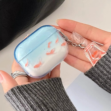 Load image into Gallery viewer, Gradient Blue Lucky Fish AirPods Case with Keyring