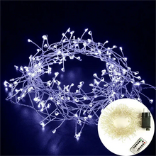 Load image into Gallery viewer, LED Cluster String Light, Warm White and Cool White, Silver Wire, Waterproof for Christmas, Wedding and Party