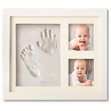 Load image into Gallery viewer, Baby Handprint and Footprint Clay Keepsake Photo Frame