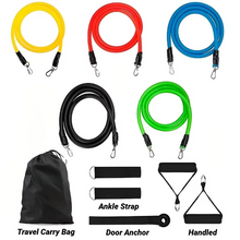 Load image into Gallery viewer, Complete Resistance Band Fitness Set with Handles and Ankle Straps
