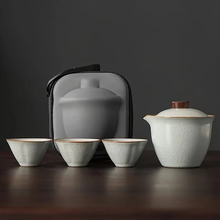 Load image into Gallery viewer, Portable Ceramic Travel Tea Set for Home and Outdoor Use