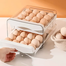 Load image into Gallery viewer, Kitchen Egg Storage Drawer Box, 2-Layer Refrigerator Organizer for Fresh Eggs