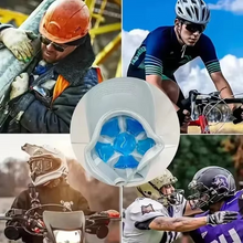 Load image into Gallery viewer, Adjustable Blue PVC Gel Ice Pack Cooling Pad for Helmets and Hats