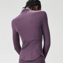 Load image into Gallery viewer, Womens Slim Fit Running Jacket With Full Zip Long Sleeve Lightweight Sports Top