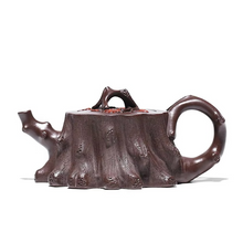 Load image into Gallery viewer, Yixing Handmade Purple Clay Teapot with Painted Plum Blossom Design
