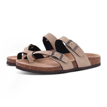 Load image into Gallery viewer, Unisex Cork Footbed Adjustable Buckle Sandals with Arch Support
