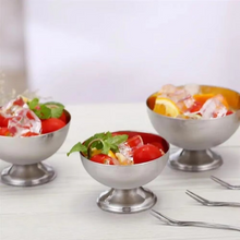 Load image into Gallery viewer, Stainless Steel Dessert Cup 7oz Silver Serving Bowl for Ice Cream, Fruit, and Snacks