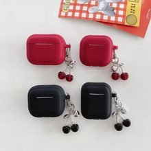 Load image into Gallery viewer, Silicone Protective Case with 3D Cherry Pendant for AirPods