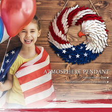 Load image into Gallery viewer, Patriotic Eagle American Flag Wreath for Independence Day