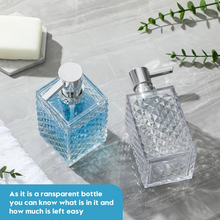 Load image into Gallery viewer, Clear Acrylic Soap Dispenser with Silver Pump 10 oz Transparent