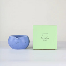 Load image into Gallery viewer, Ceramic Matcha Bowl with Pouring Spout and Whisk Holder Matcha Making Kit for Tea Lovers