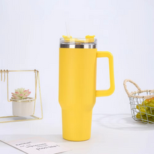 Load image into Gallery viewer, Stainless Steel Insulated Tumbler with Straw and Handle – 40 oz Large Capacity Thermal Cup