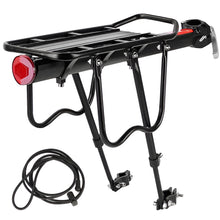 Load image into Gallery viewer, Quick-Release Aluminum Bike Rear Rack with Reflective Plate