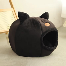 Load image into Gallery viewer, Cozy Cave Winter Cat & Small Dog Bed