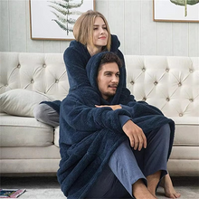 Load image into Gallery viewer, Oversized Winter Hooded Sweater Blanket for Women and Men