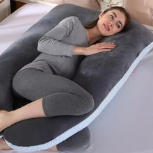 Load image into Gallery viewer, U-Shaped Full Body Support Pillow with Soft Fleece Cover